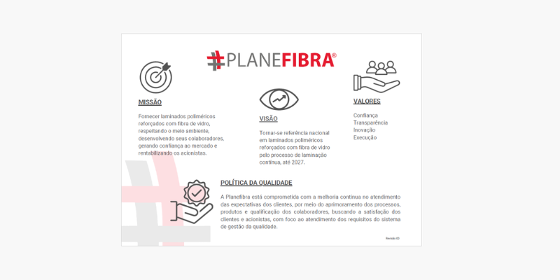Missão, Visão, Valores e Política da Qualidade